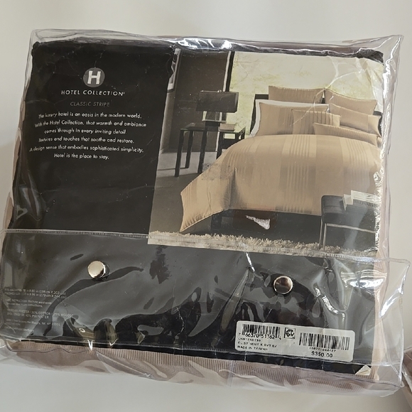 Hotel Collection Beige King Comforter Cover and Standard Pillow Sham - Picture 5 of 8